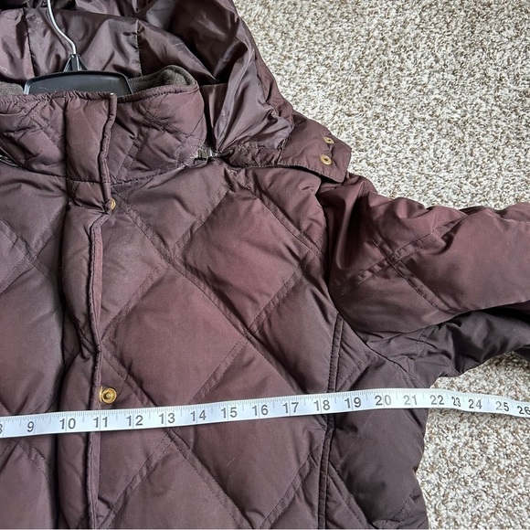 Lands’ End Brown Puffer Coat Winter Warm Casual Large Comfy - Picture 6 of 7
